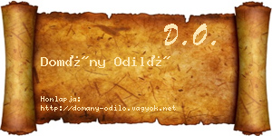 Domány Odiló névjegykártya